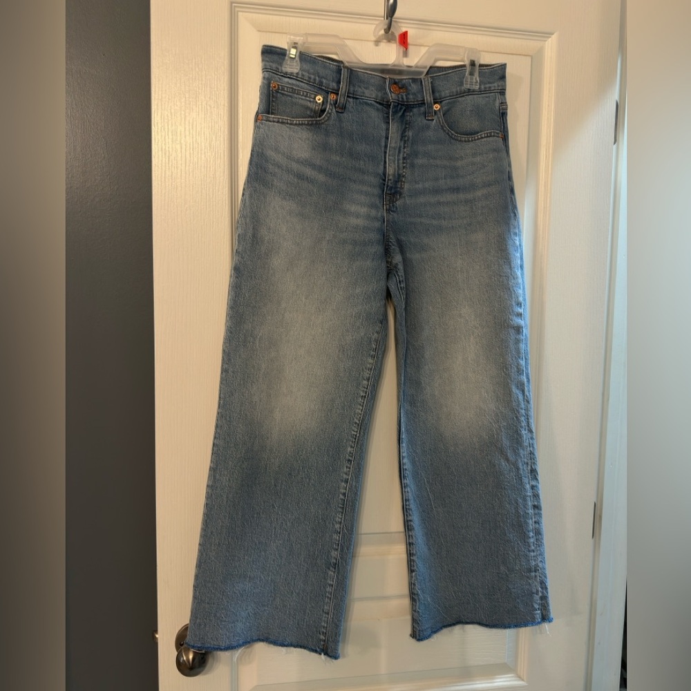 J. Crew Cropped Wide-Leg Light Blue Jeans